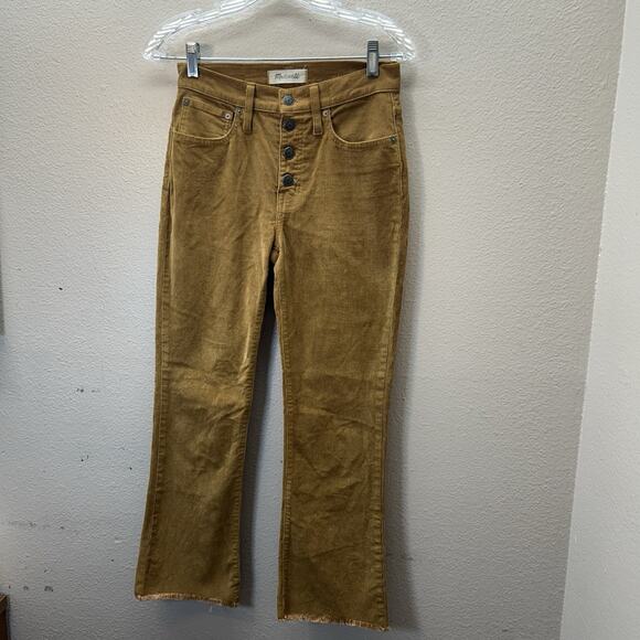 Madewell 26 Cali-Demi boot jeans corduroy brown camel Western Boho SZ 25 / 0 - Picture 1 of 7